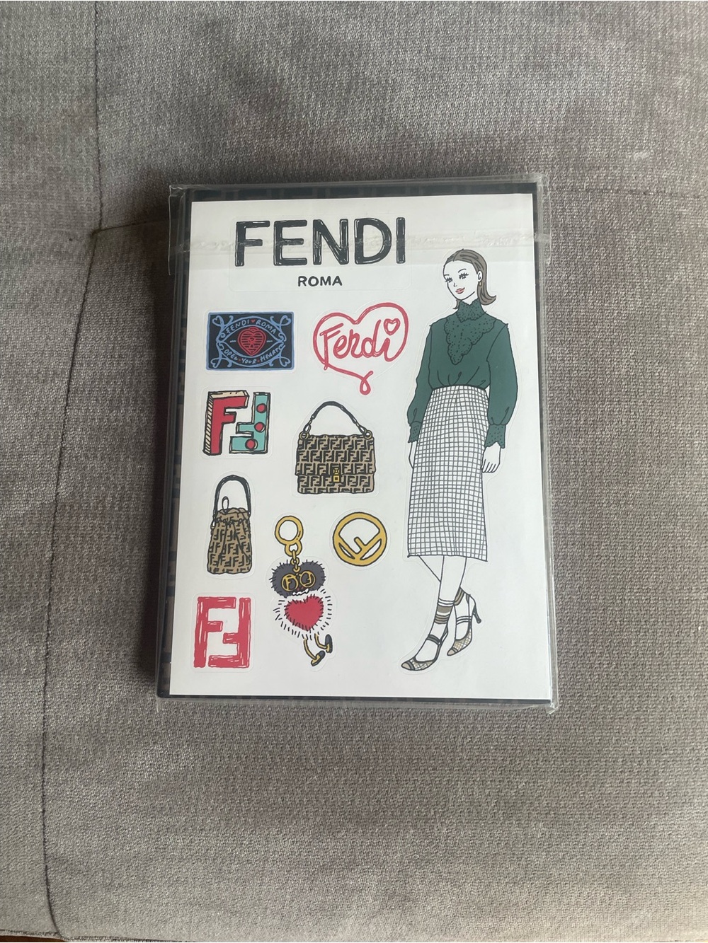 Fendi Brown FF Monogram Notebook  Limited Edition with Stickers - Picture 2 of 8